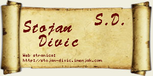 Stojan Divić vizit kartica
